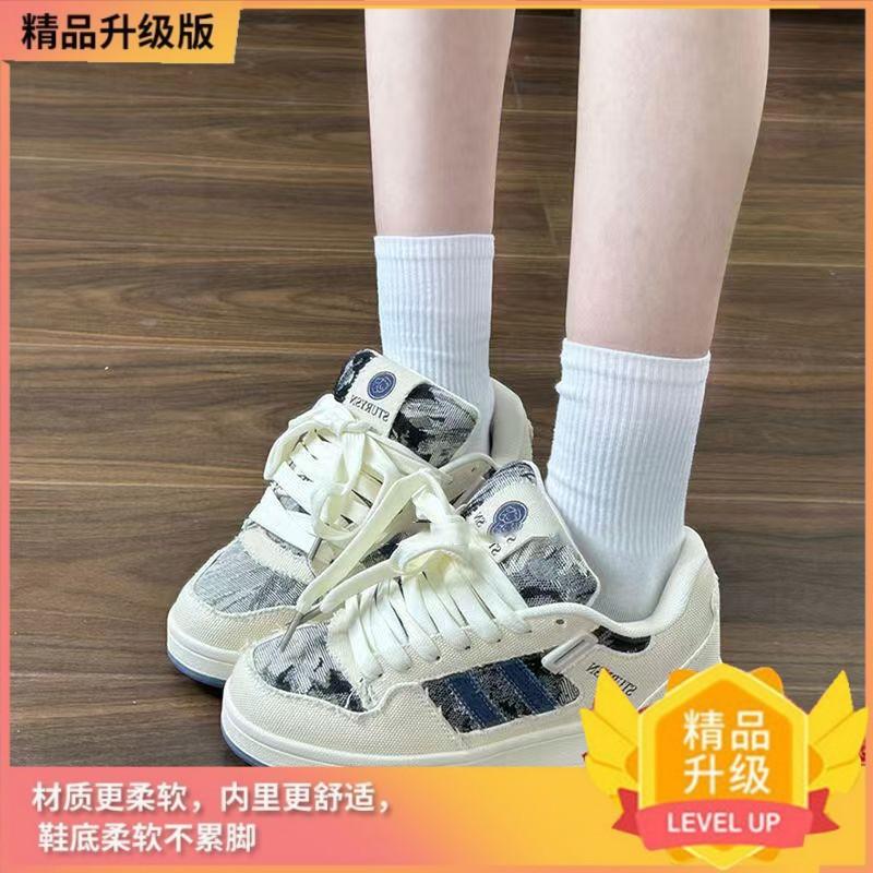 

Оригинальные джинсовые туфли-хлебцы Guochao женские ins нишевый дизайн универсальная платформа повседневные кеды 2025 осень новинка 40