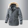 Jaqueta De Inverno Masculina Com Capuz De Pele Com Capuz Moda Masculina Casaco Ao Ar Livre Jaqueta Acolchoada