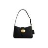 Eliza 25 Colore Solido Tracolla Non Rimovibile Slot Borsa a Spalla in Pelle Media Borse da Donna Nero CP004-IMBLK