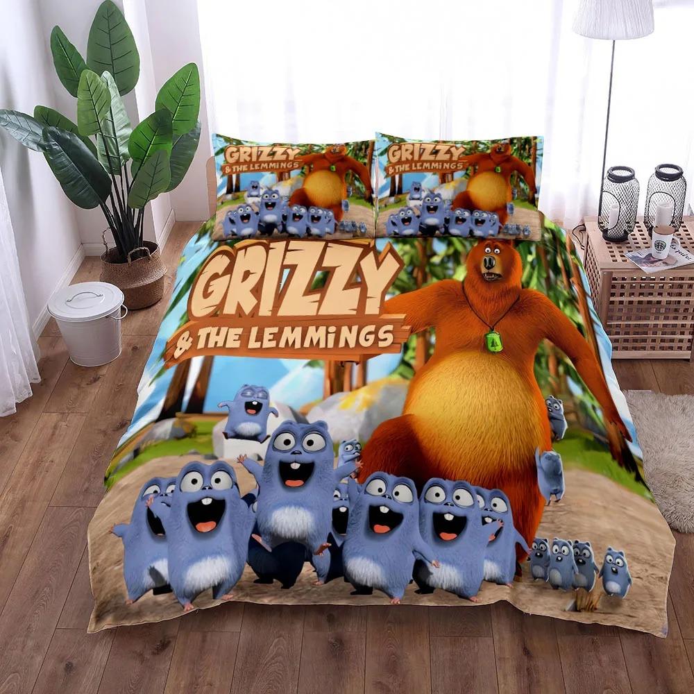 

Comforter Animation Grizzy And The Lemmings Bedding Set Bedroom Soft Modern S Comefortable And Comforter (quilt)-EU Single(135*200cm)3pcs