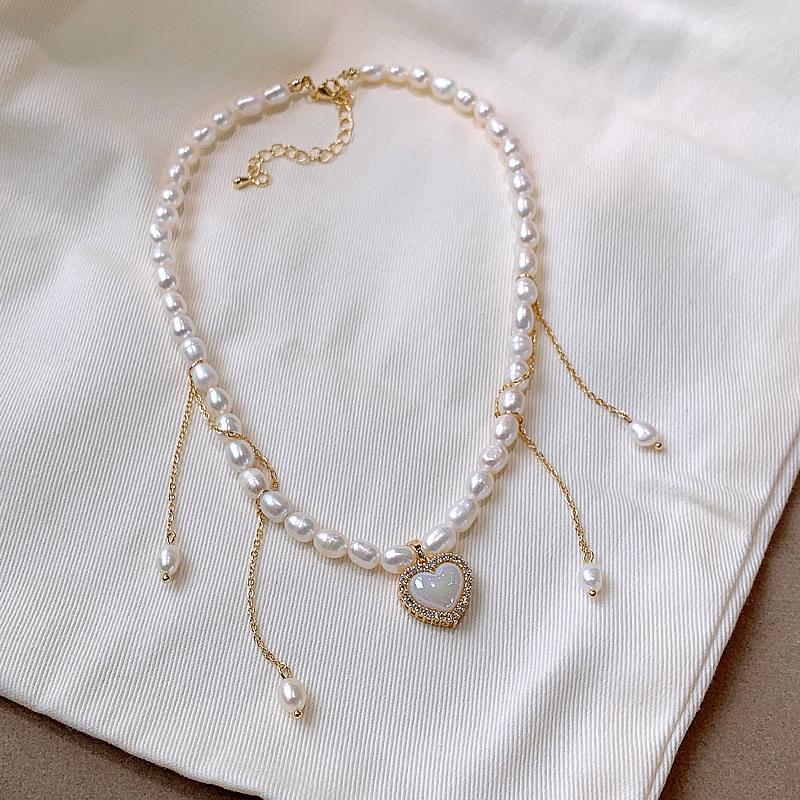 Fashion Heart-shaped Pearl Necklace