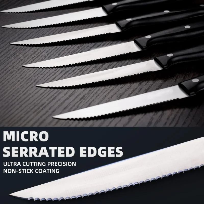 Stainless Steel Steak Knife Set Kitchen Knife Cutter Tools Utility Knife BBQ Knife Bread Steak Knives