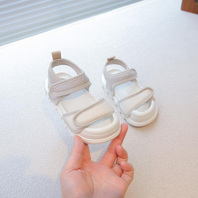 2026New Summer Sandals for Girls, Color-Block Baby Shoes, Boys' Korean Style Beach Shoes, Casual Versatile Sandals