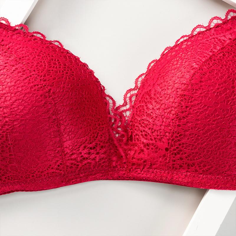 Women's Lace Floral Bralette Solid Color Sleeveless Vest Push Up Bra