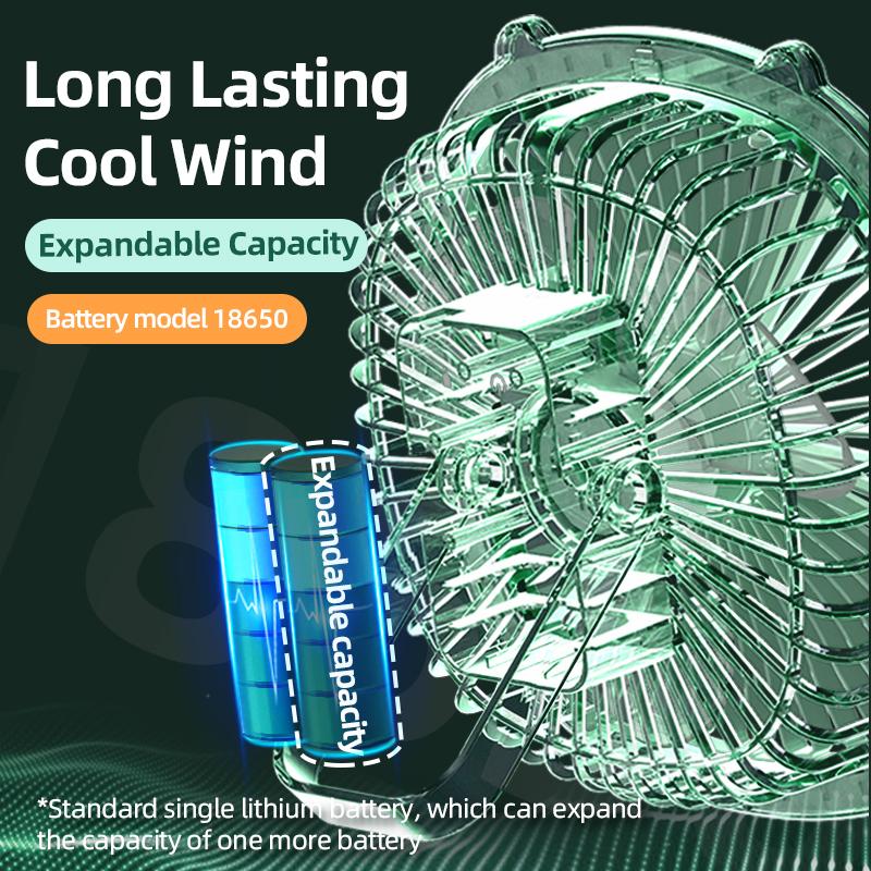 Lampă de masă portabilă Ventilator electric Mini ventilator de birou de vară Ventilator de tavan reîncărcabil prin USB Ventilatoare de bucătărie și de camping în aer liber