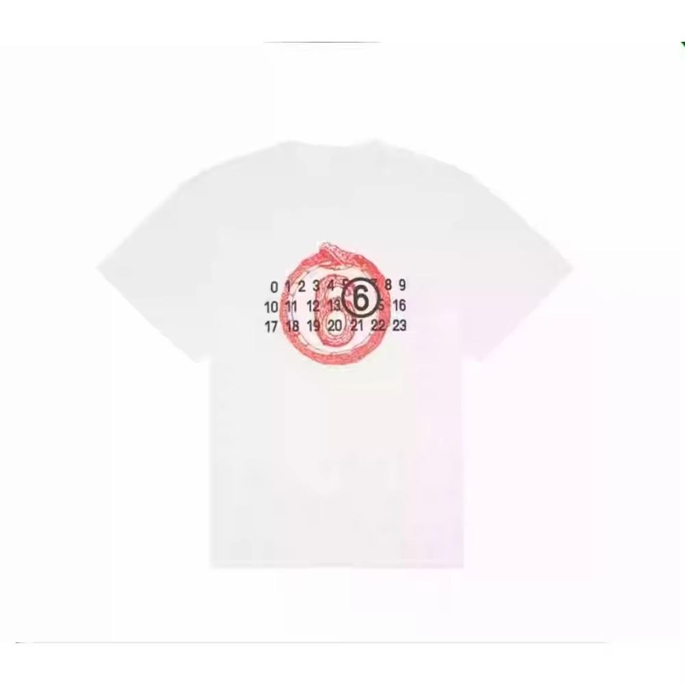 Men's Summer Loose Short-Sleeved T-Shirt Trendy Print Casual Versatile Round Neck Half-Sleeve Pure Cotton