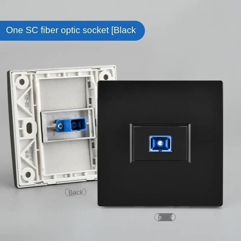Depoguye Επιτοίχιος πίνακας υποδοχής πληροφοριών οπτικών ινών μίας θύρας, πάνελ σύνδεσης τοίχου οπτικών ινών SC με καλώδιο οπτικών ινών