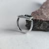 Серебряное кольцо с топазом Лондон Блю 1.313ct, фианитами, вес изделия 2,9 гр (2204749)