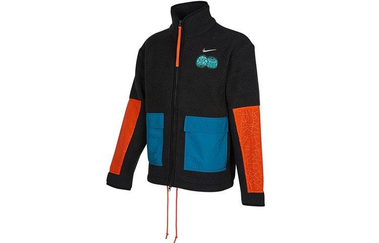 

Nike CNY Mens Color Block Logo Print Jacket Black DQ5061-010 L