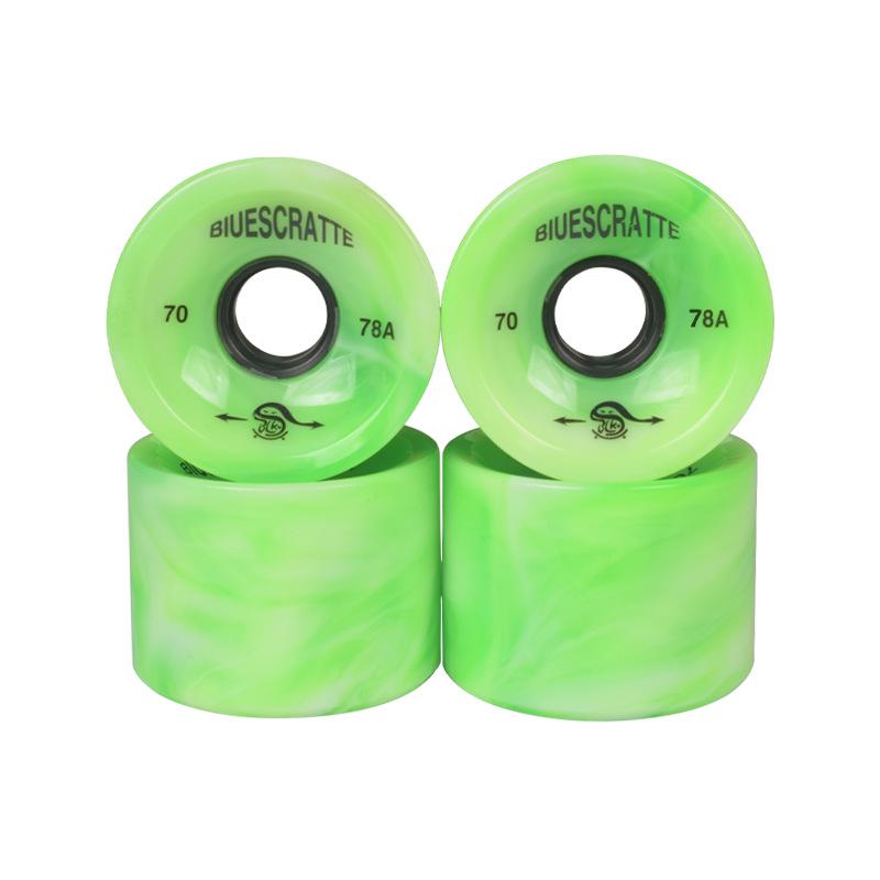 Mehrfarbige 78A High-Rebound Weiche PU-Räder für Street-Cruising - Longboard, Skateboard, Roller