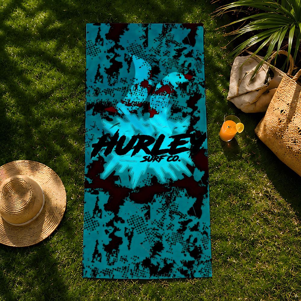 Marke H-Hurley Handtuch Strandtuch, schnell trocknendes saugfähiges Badetuch für Schwimmen, Fitnessstudio, Camping, Outdoor