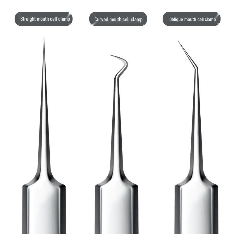 Stainless Steel Blackhead and Acne Removal Tweezers Set