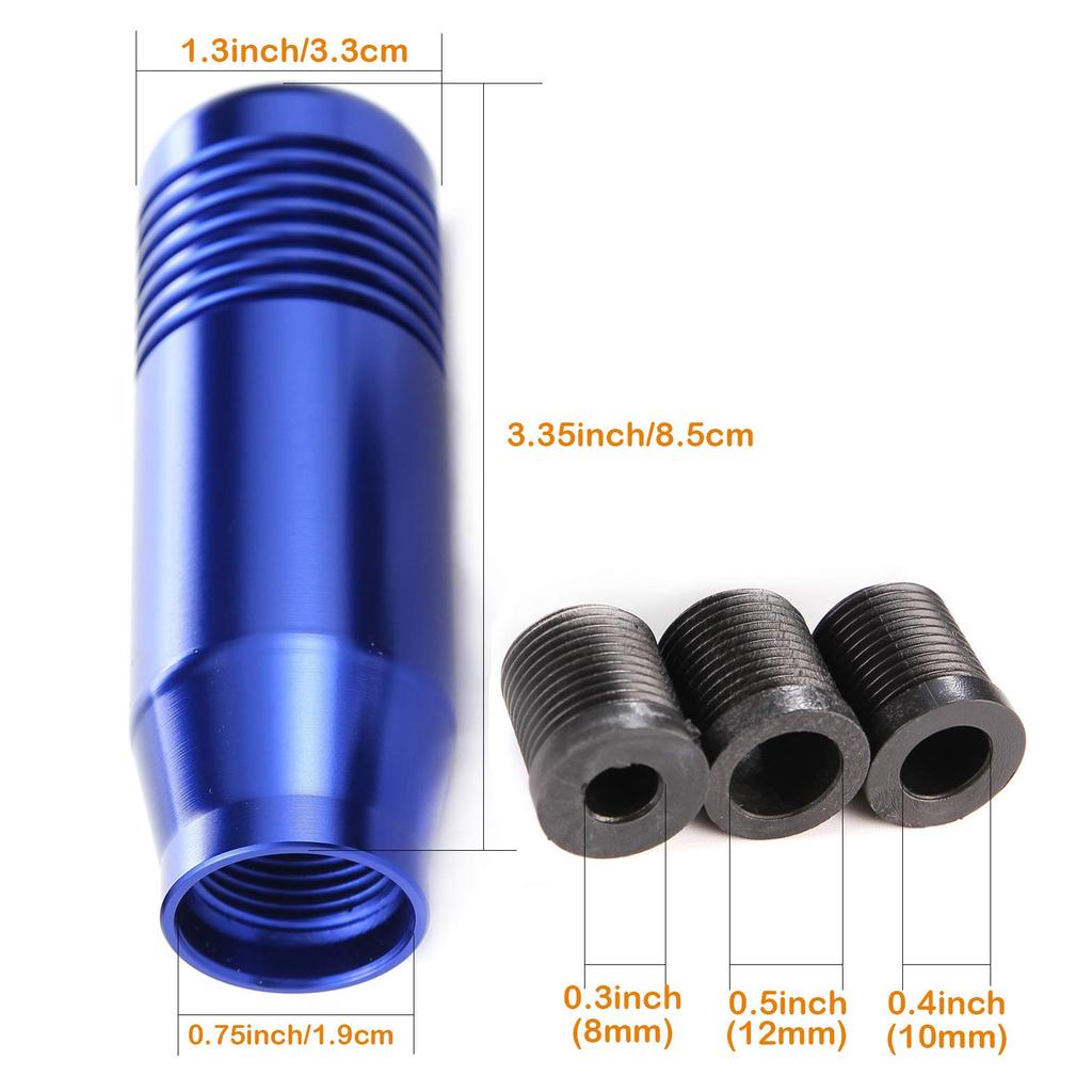 Arenbel Legierung Auto Schaltknauf Kurzer Schalthebel Schalthebelknauf für Manuelle und Automatische Blaue Fahrzeuge,