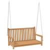 Swing Seats Swing Bench Solid Teak Wood 114X60x64 Cm
