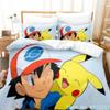 Anime Pokemon Quilt Cover Cartoon Game Printed Bedding Pikachu Duvet Cover Kids Bedroom Bed Bedclothes Pillowcase Xmas Gifts