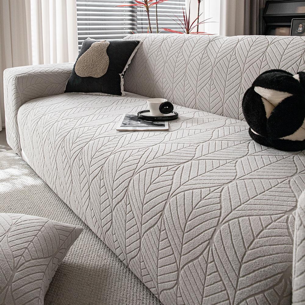Modern and Simple Polar Fleece Sofa Cover New All Season Universal Fixed Anti Slip All Inclusive Cover