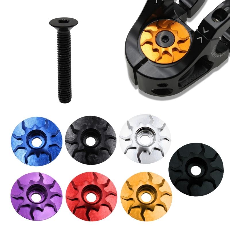 Corrosions Resistant Bicycles Stem Cover Headset Caps Dustproof Headset Caps for Professional Cyclists and Enthusiasts