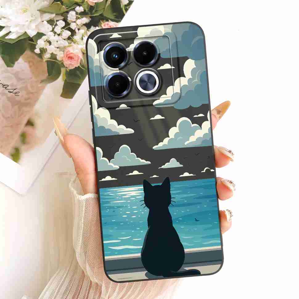 For Infinix Note 40 5G Case X6852 Soft Slim Rabbit Sunflower Back Cover Fundas For Infinix Note40 Note 40 5G Shell Bumper