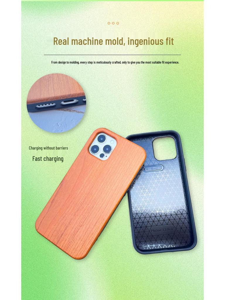 Retro-Stil Holz iPhone 12/12 Pro Max Grafikdesign Schutzhülle