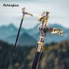 Gold Black Bird Walking Cane Fashion Decorative Walking Stick Gentleman Elegant Cosplay Cane Knob Crosier 93cm