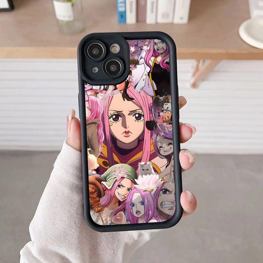 Jewelry Bonney Phone Case for iPhone 17 16 15 14 13 12 11 Air Pro Max Plus Black Soft TPU Shockproof Cover