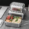 Rectangular Lunch Container 1/2/3 Compartment Fresh-keeping Box  Picnic