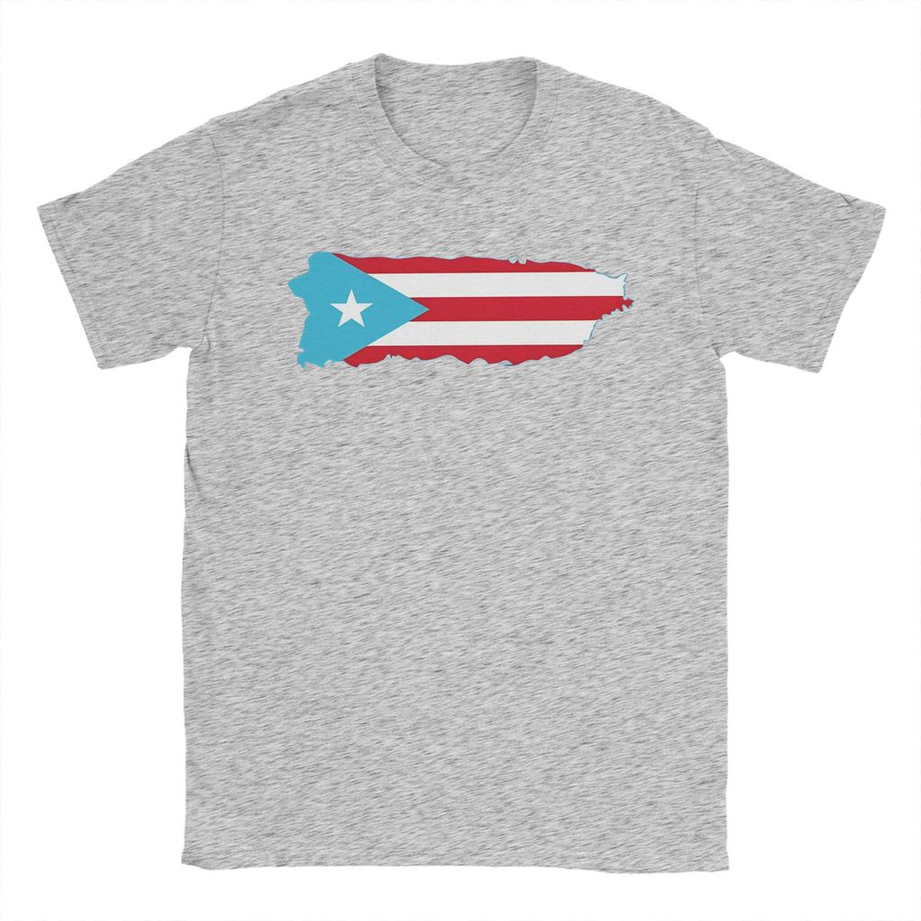 Unisexs TShirts Puerto Rico Map Funny Cotton Tees Short Sleeve  T Shirts Crew Neck Tops Adult