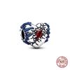 925 Silber Menschenfressende Blume Charms Perlen für DIY Schmuck 3mm Armband Damen Ringe Geschenke