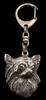 Chihuahua Long-haired - Silver-plated Key Ring with Dog, Handbag Decoration, Backpack Pendant by Art-Dog Brand