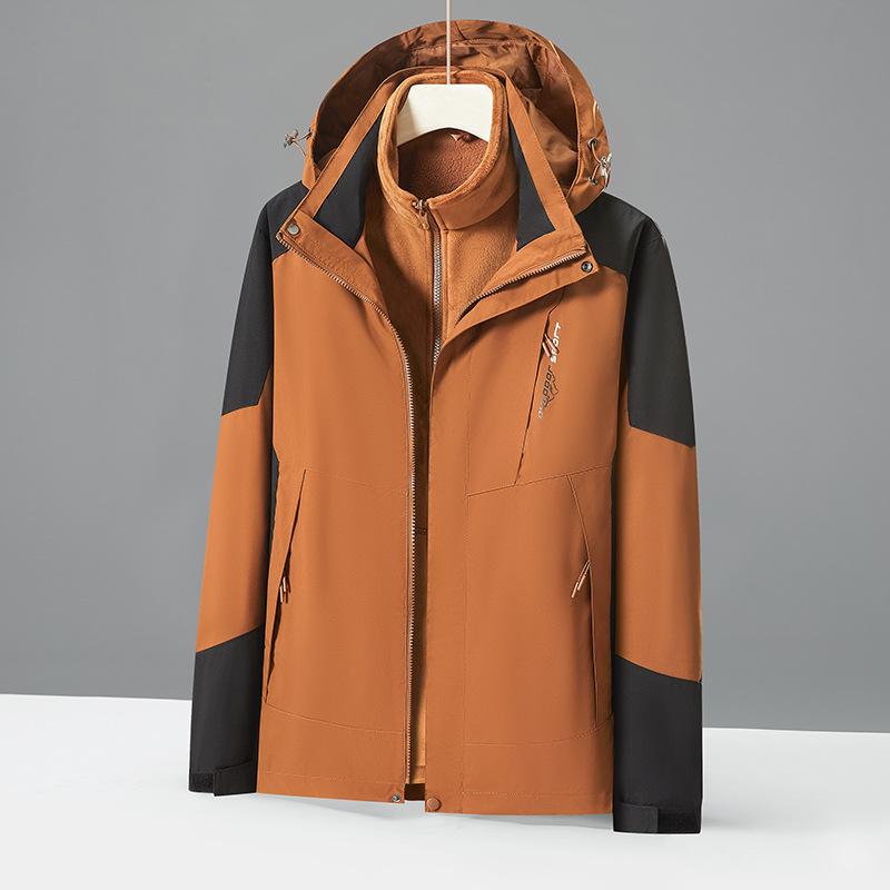 Jacket Two-piece Mountaineering Jacket for Women Thickened Autumn and Winter Windproof and Waterproof New Spring and Autumn Jacket for Men