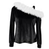 Damen Modisch Lässig Weihnachten Langärmlig Faux Besatz Elegant Weich Bequem Pullover