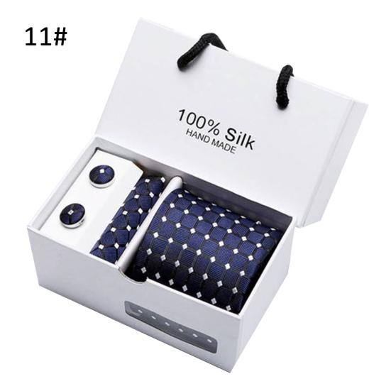 5Pcs Men Handkerchief Cuff Button Necktie Suit Wedding Party Accessories?Gift