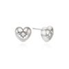 Volume Plump Heart Silver Earrings OTS122310QWW