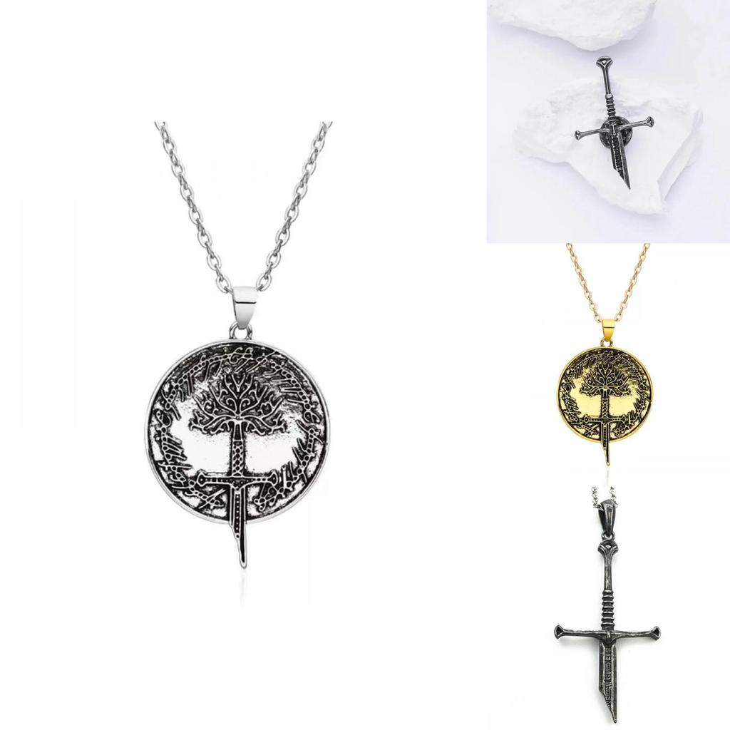 Unique Geometric Metal Necklace Inspired By With Elegant Short Sword Design