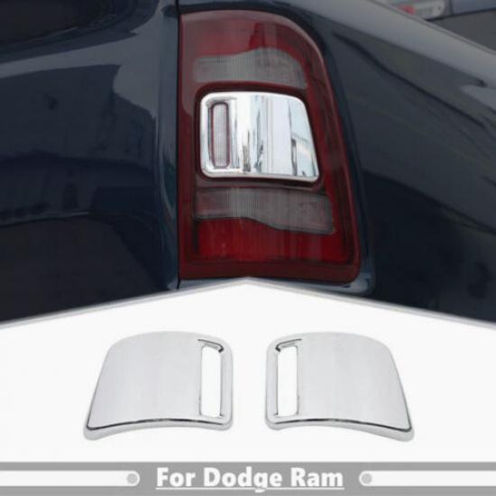 For - 2024 Dodge Ram 3500/2500/1500 Chrome Rear Light Lamp Frame Trim Cover