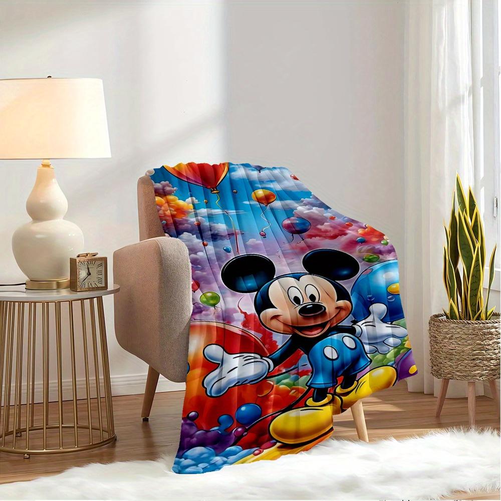1pc Flannel Mickey Mouse Cartoon Pattern Bed Small Blanket, Suitable for Ation, Soft and Comfortable, a Great Gift