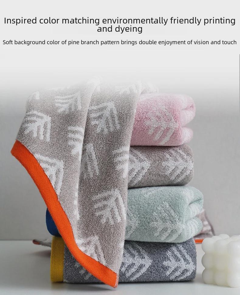 Custom Embroidered No-Lint Absorbent Towel - Soft, Thick, Pure Long-Staple Cotton for Home & Couples.