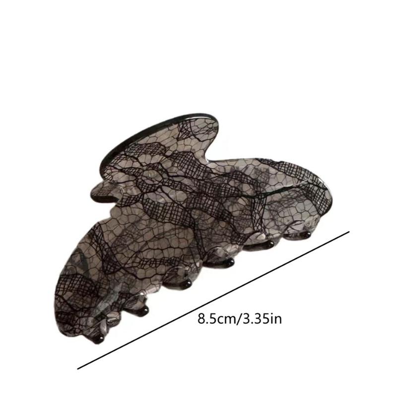 8.5Cm New Korean Woman Senior Lace Pattern Hair Claw Barrettes Girl Fashion Hair Clips Hair Headwear Hair Accessories Hairpins