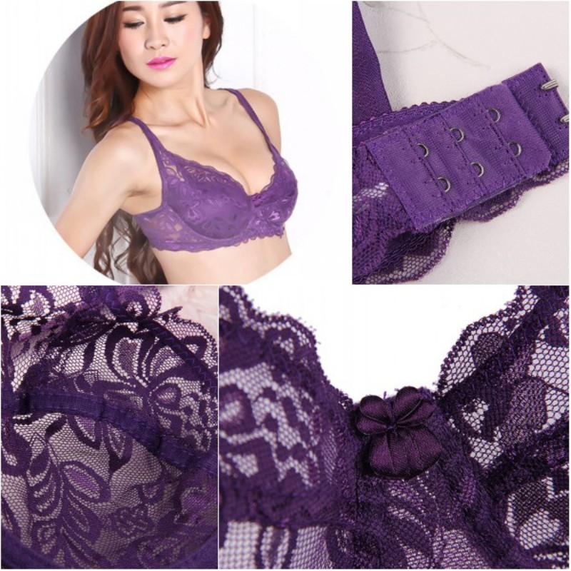 Women's Bra Underwire Push Up Padded Thin Lace Bra