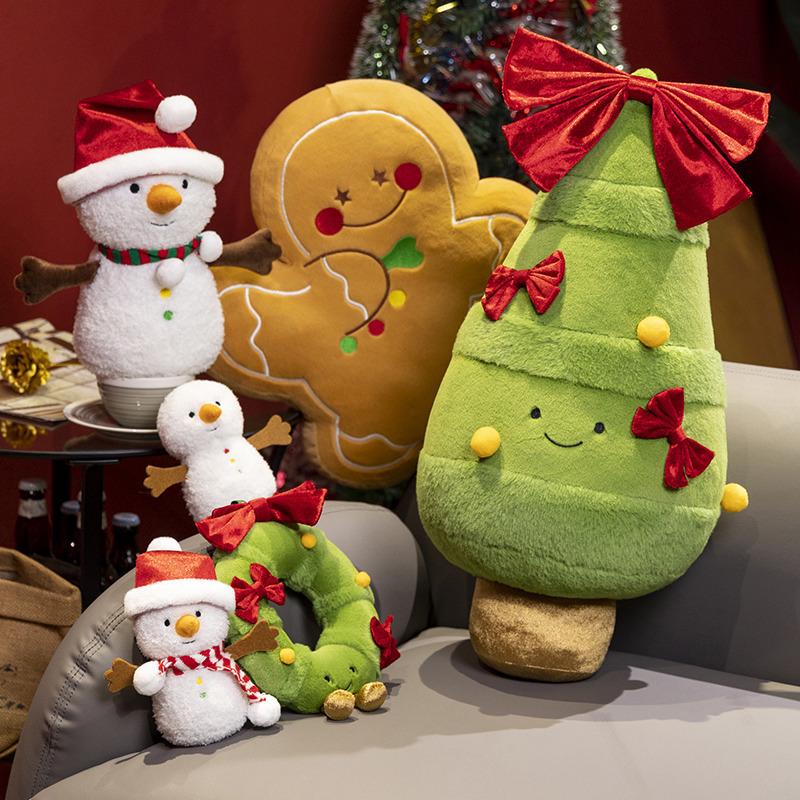 Large Christmas Tree Figurine Dolls - Plush Holiday Decorations for Mall Displays