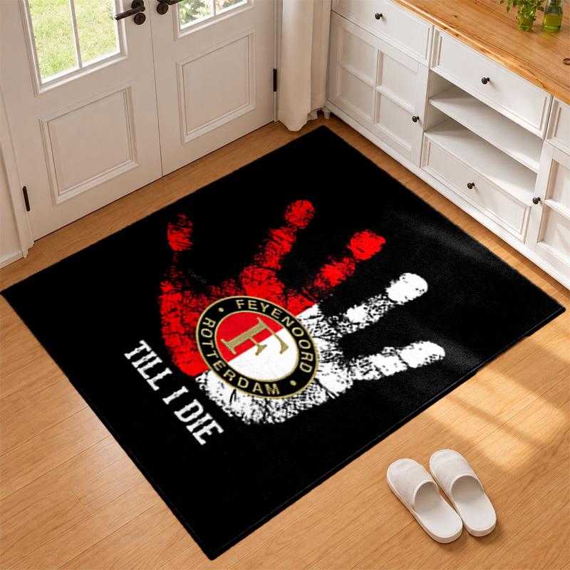 Feyenoord Rotterdam Carpet Door Mat for Living Room or Bedroom Protective Mat Under Chair Office Decoration Christmas Gift Birthday Present