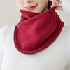 Autumn Winter Velvet Snap Neck Scarf Thick Warm Windproof Riding Neck Cover Solid Color Classic Design Perfect Gift for Women