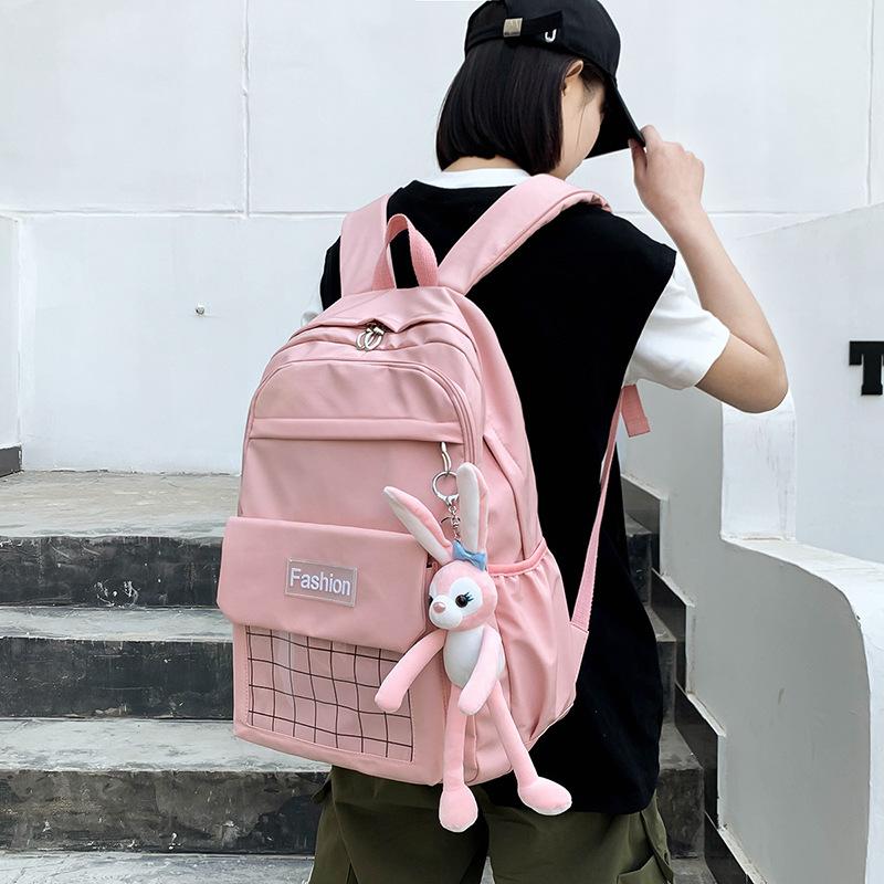 korean backpack pink