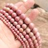 Perles de Jade Fleur de Pêcher en Rhodonite Naturelle: Ligne Noire, Veine Rouge, Grain de Bois Jaune, Fils Lâches DIY 4-12mm