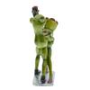 Waltzing Couple Frog Figurine Dancing Drinking Frog Statue Resin Animal Sculpture Home Office Indoor