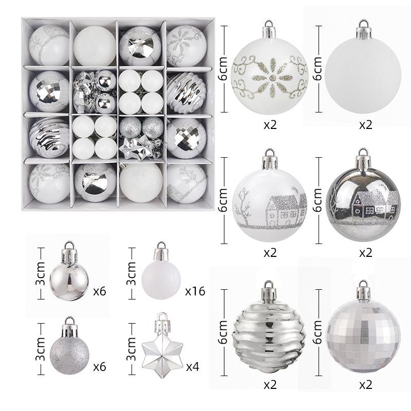 Christmas Decorations 44 Sets Electroplating Painted Balls New Christmas Balls Christmas Tree Pendants Christmas Balls