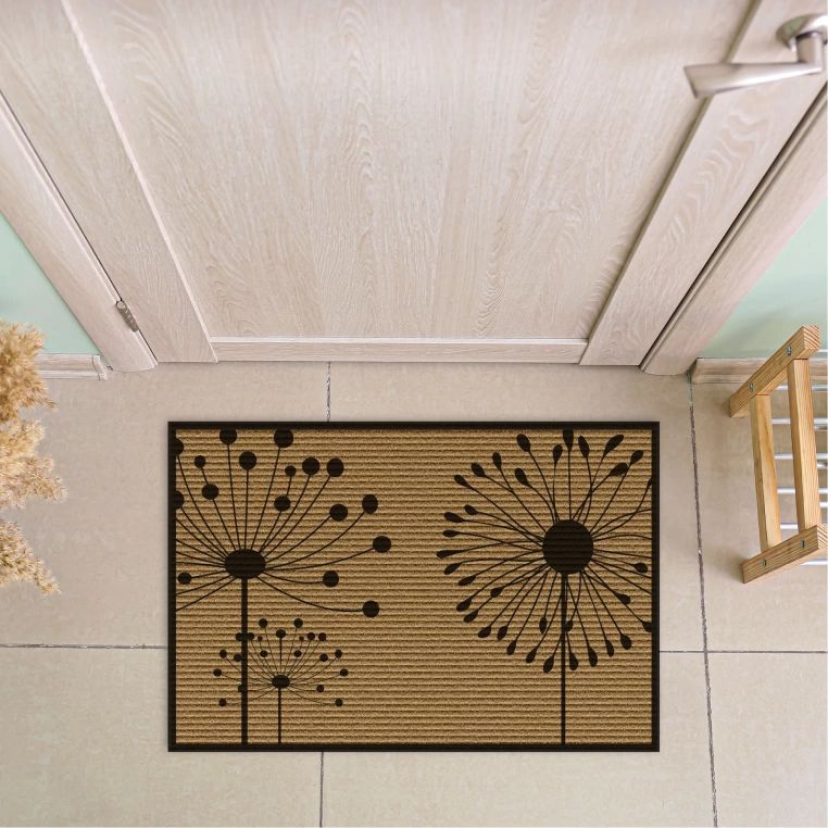 

HOMELOVEeE Коврик для входной двери с цветочным узором 40*60cm коричневый
