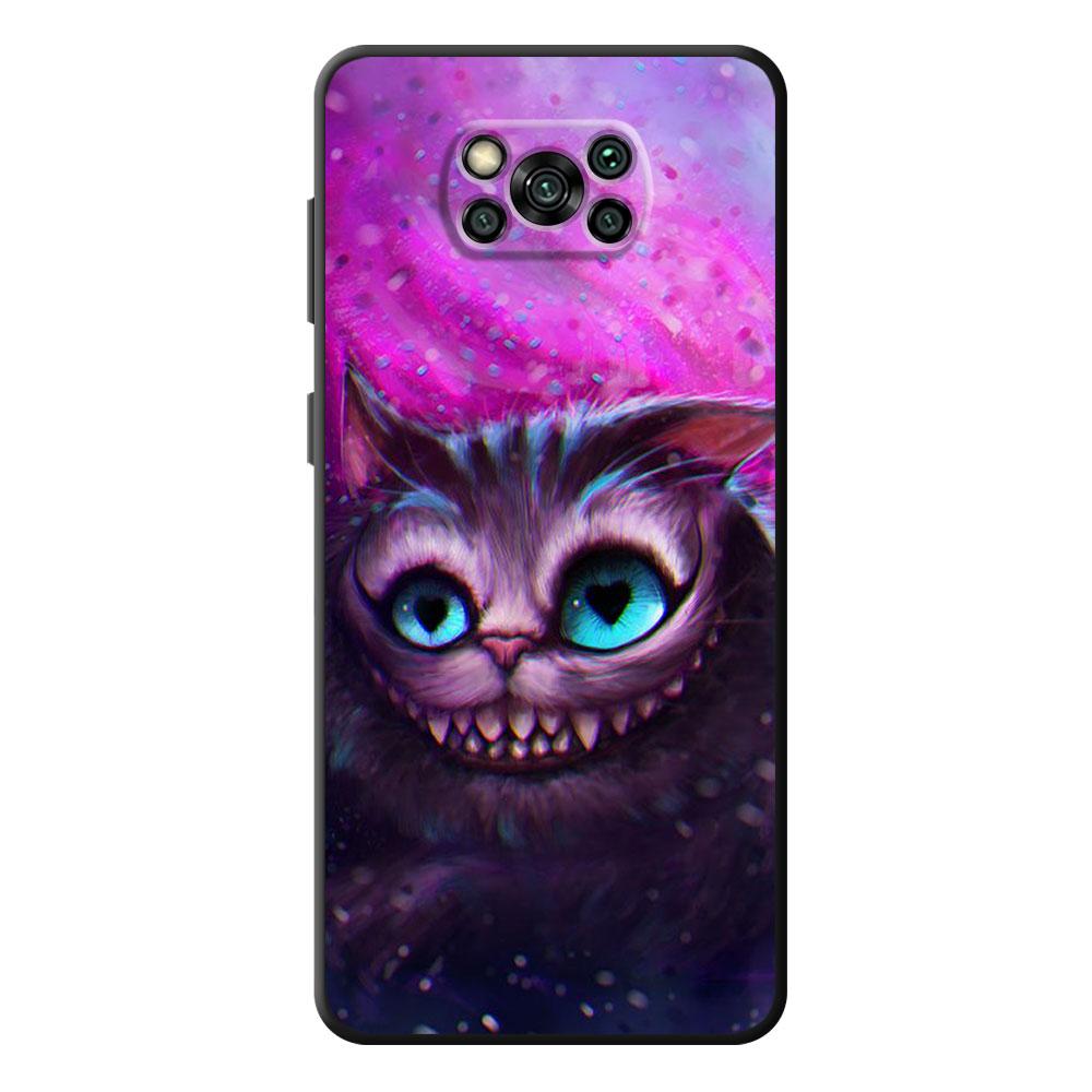TPU Back Case for LG G7 K42 K50 K52 K41s K40s G6 K50s K61 G8 ThinQ K51s K40 Alice In Wonderland Cheshire Cats Black Phone Cover