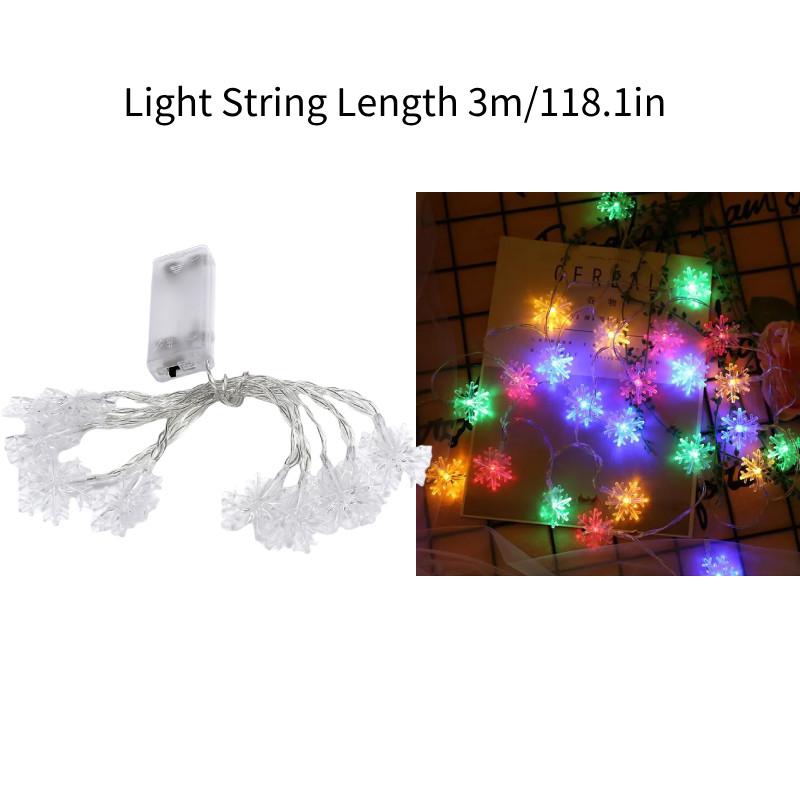 

Светодиодные гирлянды-снежинки на батарейках, рождественская сказочная гирлянда, свадебный декор, сад 3m разноцветный