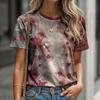 Summer Garden Flower 3D Print T-shirts Women Streetwear Fashion Casual Short Sleeve T Shirt O-neck Tees Tops Clothing